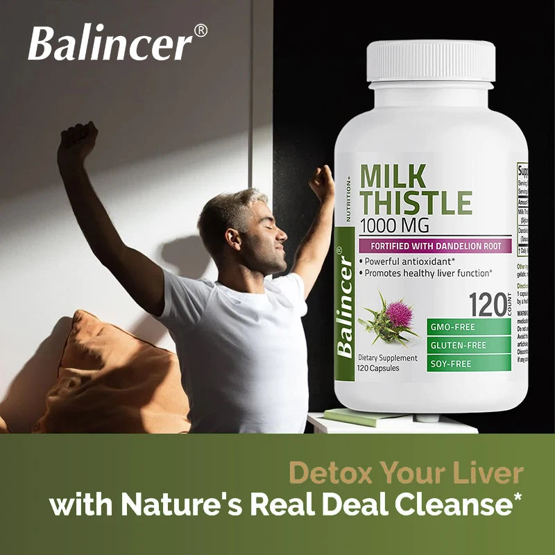 Revitalize Your Liver with Natural Milk Thistle Supplement - Detox & Support for Optimal Health in Men and Women