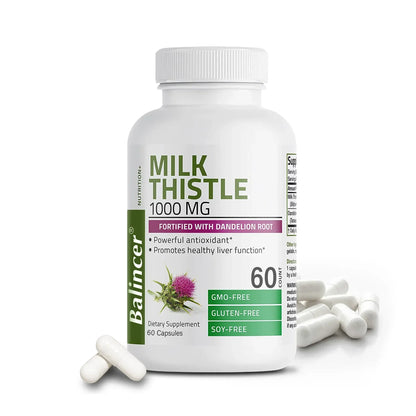 Revitalize Your Liver with Natural Milk Thistle Supplement - Detox & Support for Optimal Health in Men and Women