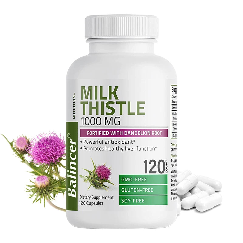 Revitalize Your Liver with Natural Milk Thistle Supplement - Detox & Support for Optimal Health in Men and Women